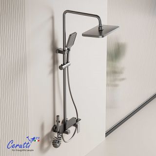 Душевая стойка Ceruttispa LIVIO графит